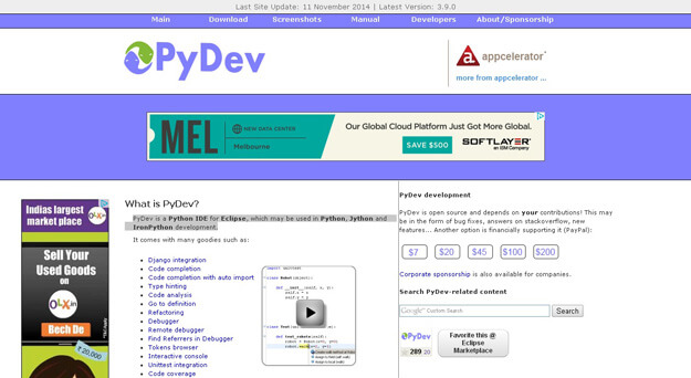 说明: pydev